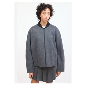 Vince Wool Blend Bomber Jacket XS Grey